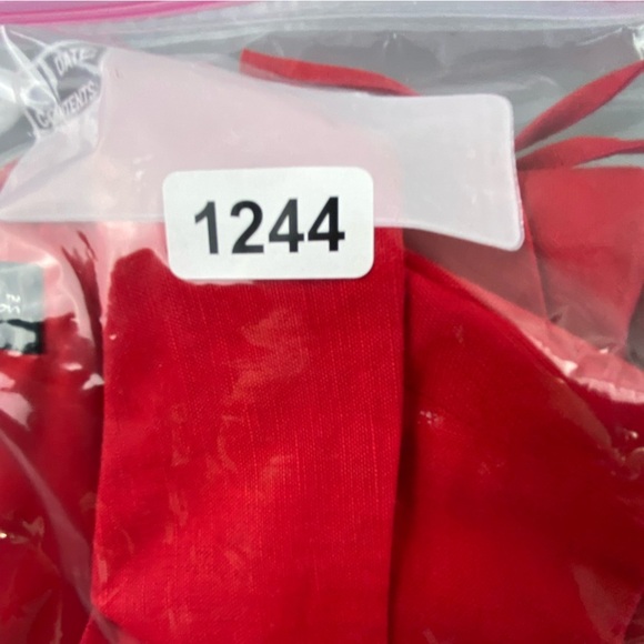 Mercer & Madison red linen blend wrap sleeveless top wms sz 4 - Picture 11 of 12